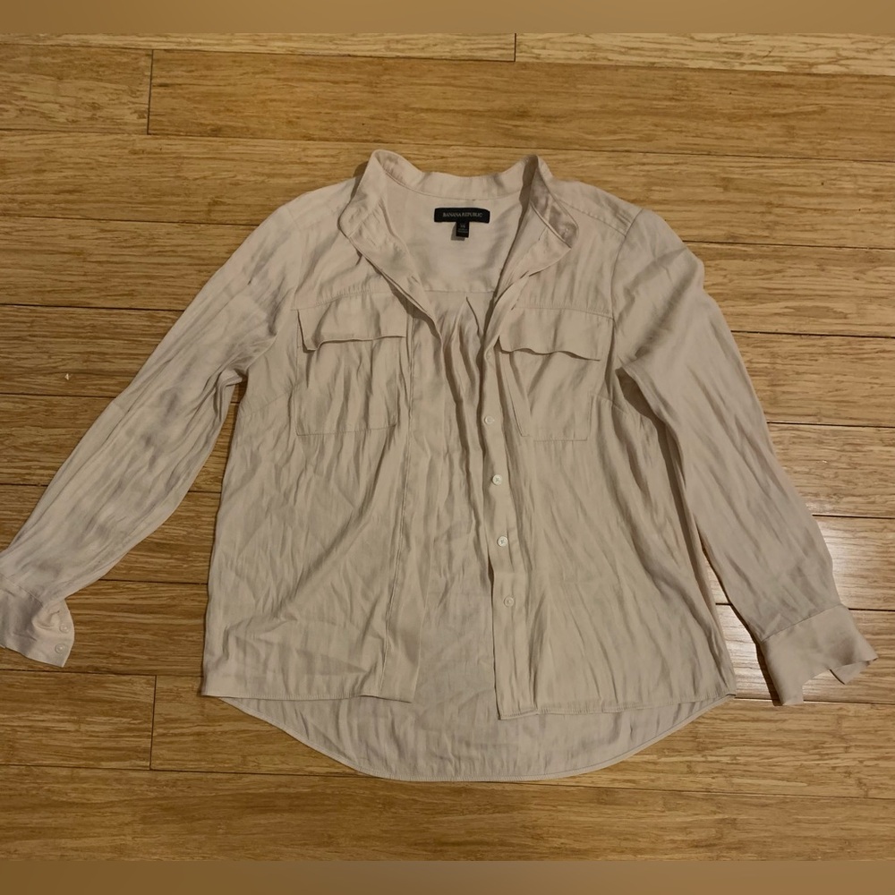 Banana Republic Cream Button Down Shirt